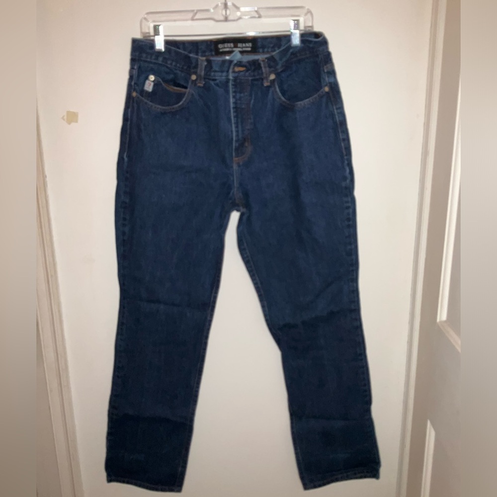 Guess Women’s Relaxed Fit Jeans in Deep Blue